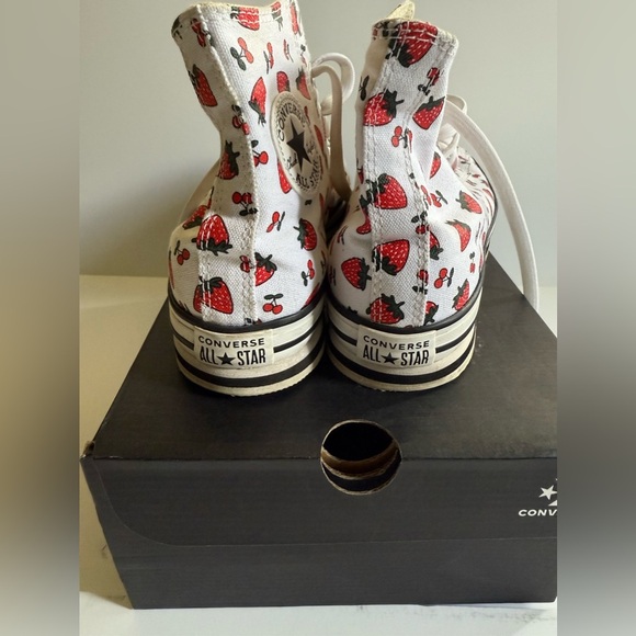 Converse White Garnet High-Top platform Sneakers junior 5 - Picture 3 of 5